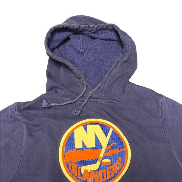 Y2K Blue Majestic Ladies New York Islanders NHL pullover sweatshirt size small - Picture 3 of 6